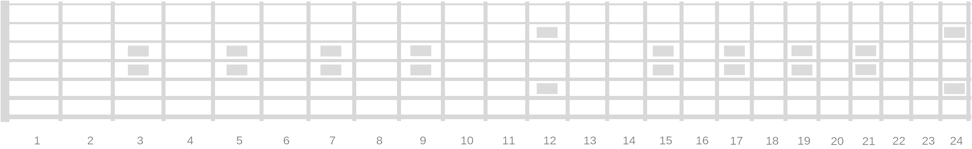 Empty Guitar Fretboard Chart