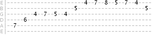 A harmonic minor tab