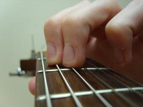 close up of E major fingering