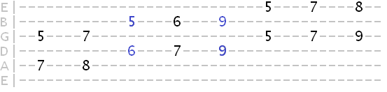 harmonized A harmonic minor scale in 6ths