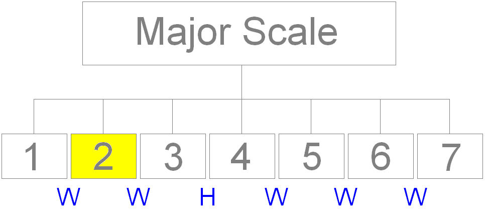 major scale degree intervals