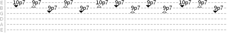 bluesy pedal point pull off exercise