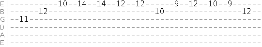 minor scale lick with no bends