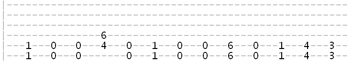 tab of a typical death metal riff