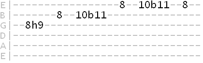 1 chord minor/major pentatonic tab