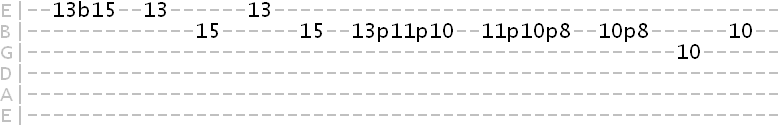 pentatonic exercise targeting the major 3rd of the IV chord