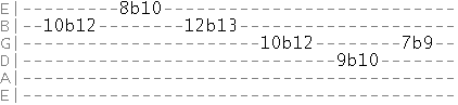 random major scale string bends