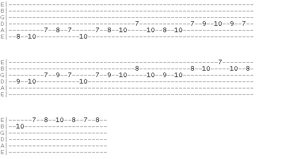 ascending C major run exercise tab