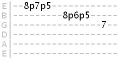 2 string pull off sequence - 3 notes per string