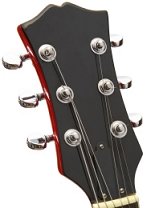 guitar headstock with 3 tuners per side