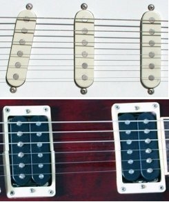 electric guitar single coil and humbucker pickups