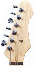 guitar headstock with 6 in line tuners guitar headstock with 6 in line tuners