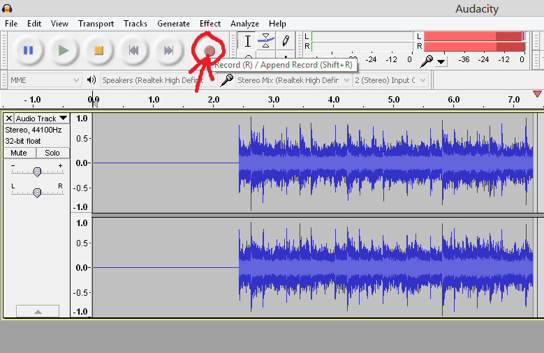 recording a guitar solo in Audacity