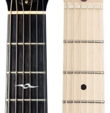 rosewood and maple guitar fretboard