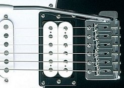 electric guitar bridge with tremolo arm