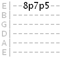 3 note pull off roll on high E string