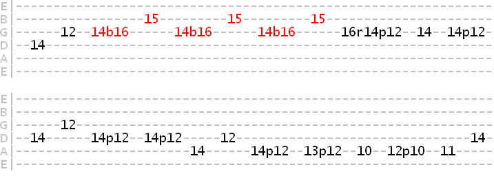 Blues lick with repeated bend sequence