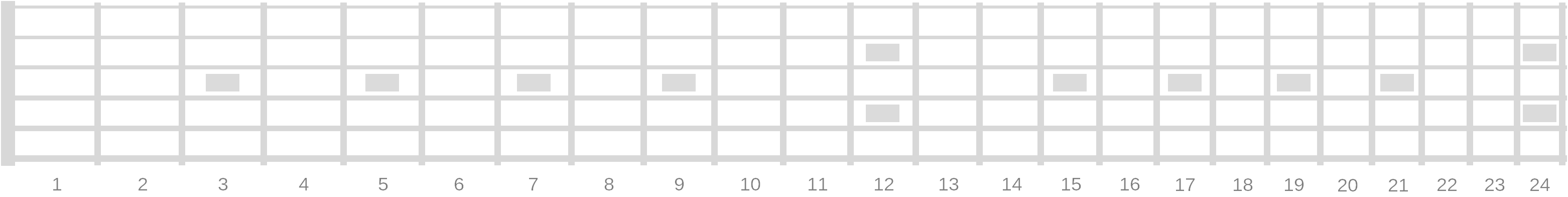 blank fretboard open to 24th fret