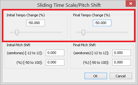 changing the tempo of audio in Audacity